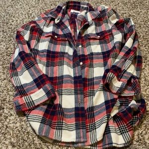 Madewell classic plaid flannel button down medium